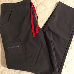 Figs Womens Scrub Pants- Yola- small petite- charcoal